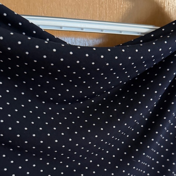 George Navy Polka Dot Scoop Neck Top - Picture 5 of 5